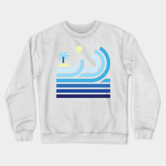 Beach Crewneck Sweatshirt by quilimo